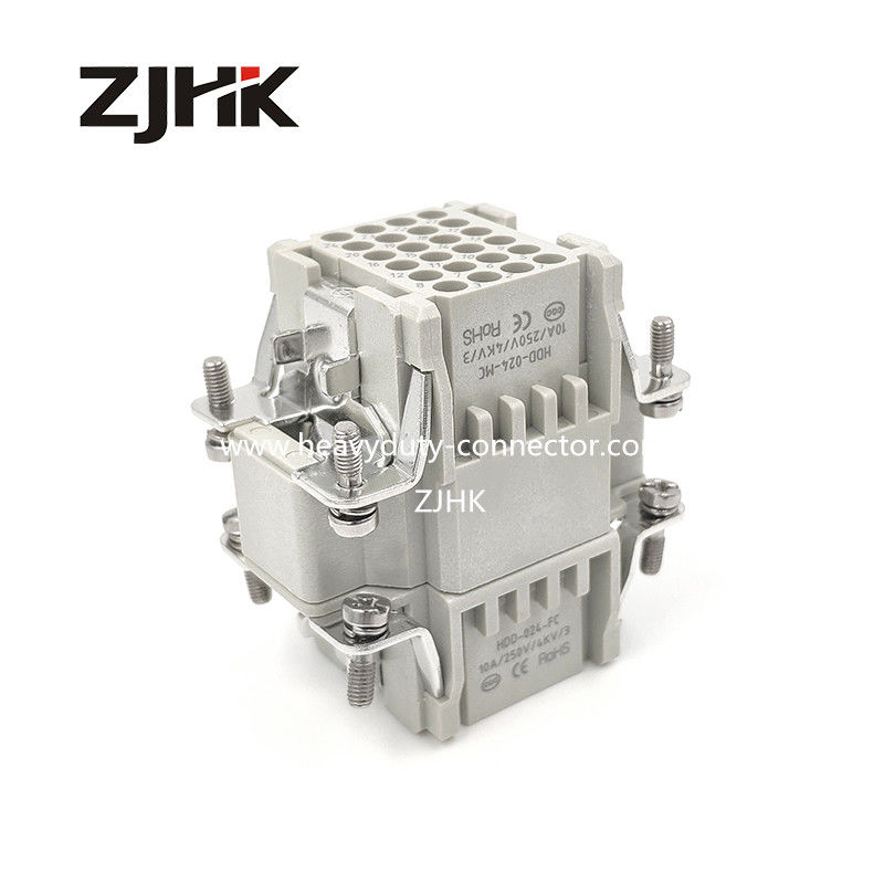Crimp Insert Heavy Duty Multi Pin Connector Feminino e Masculino Substitua Han Dd 24 Pos